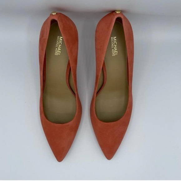Michael Michael Kors Pink-Grapefruit Suede Shoes SZ 7.5M - Picture 5 of 14